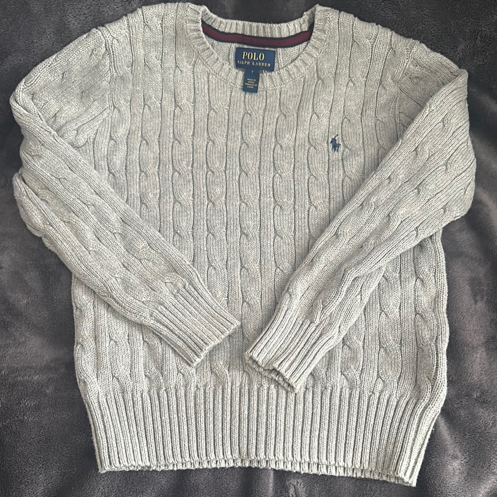 Polo by Ralph Lauren Gray Crewneck Sweater